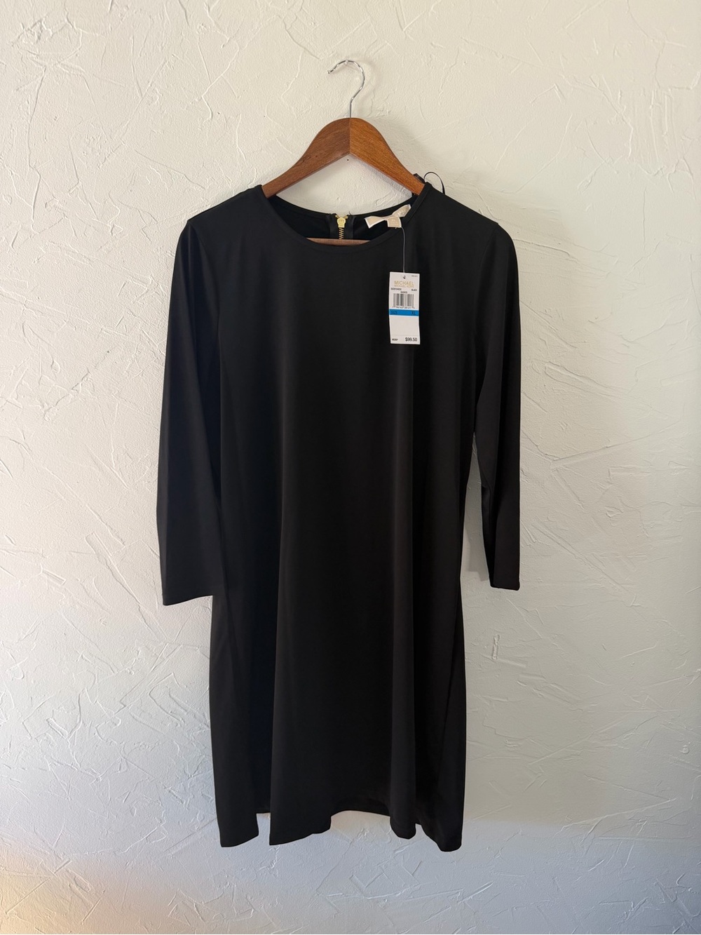 Michael Kors basic black 3/4 sleeve dress Size XL